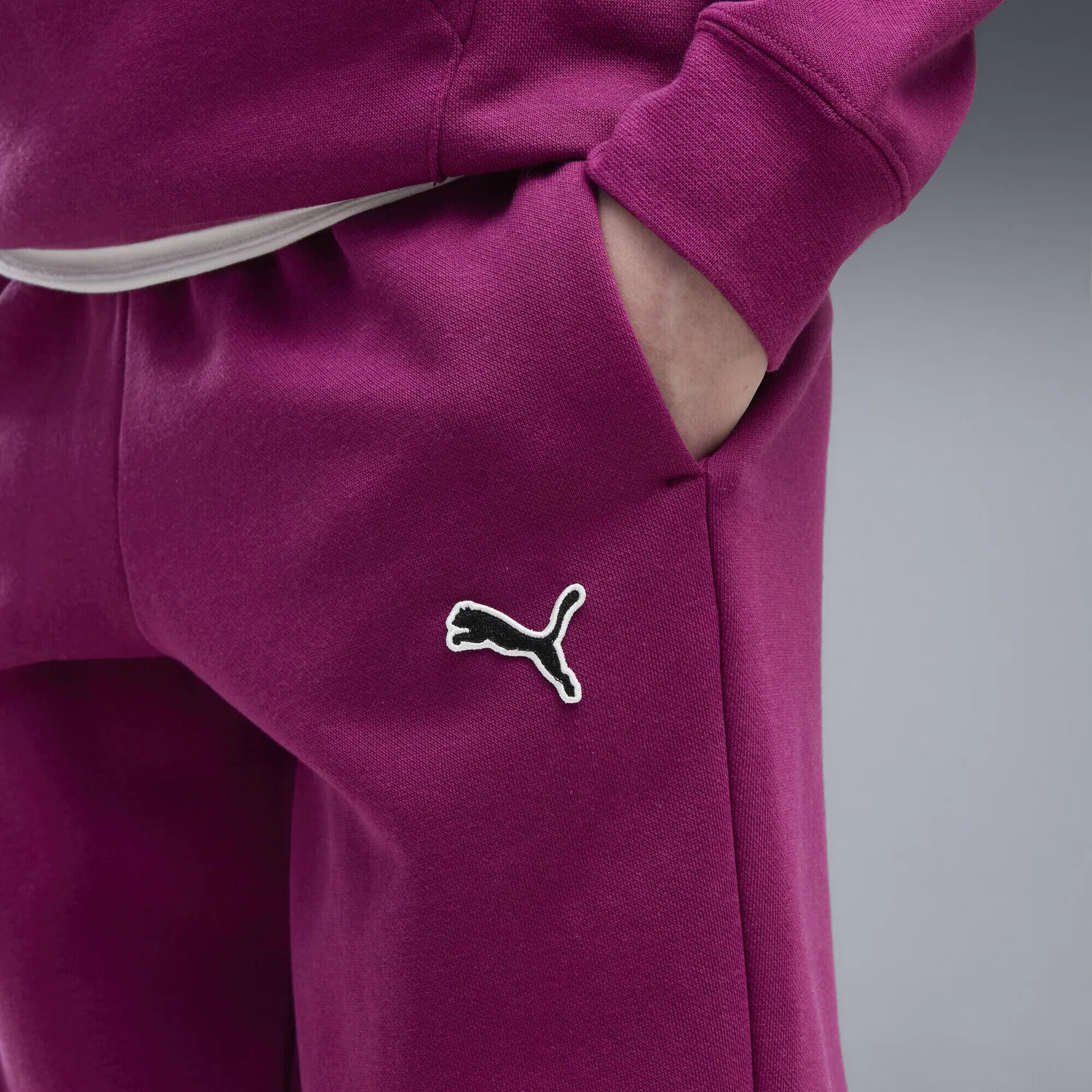 Детские спортивные штаны из флиса с моделью Essentials Elevated, Puma, Fuchsienrosa — фото 3