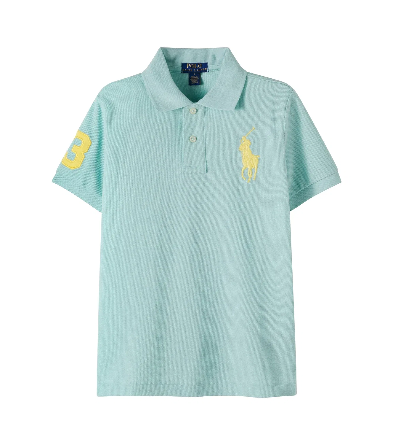 Рубашка поло из пике Polo Ralph Lauren Kids, бирюзовый