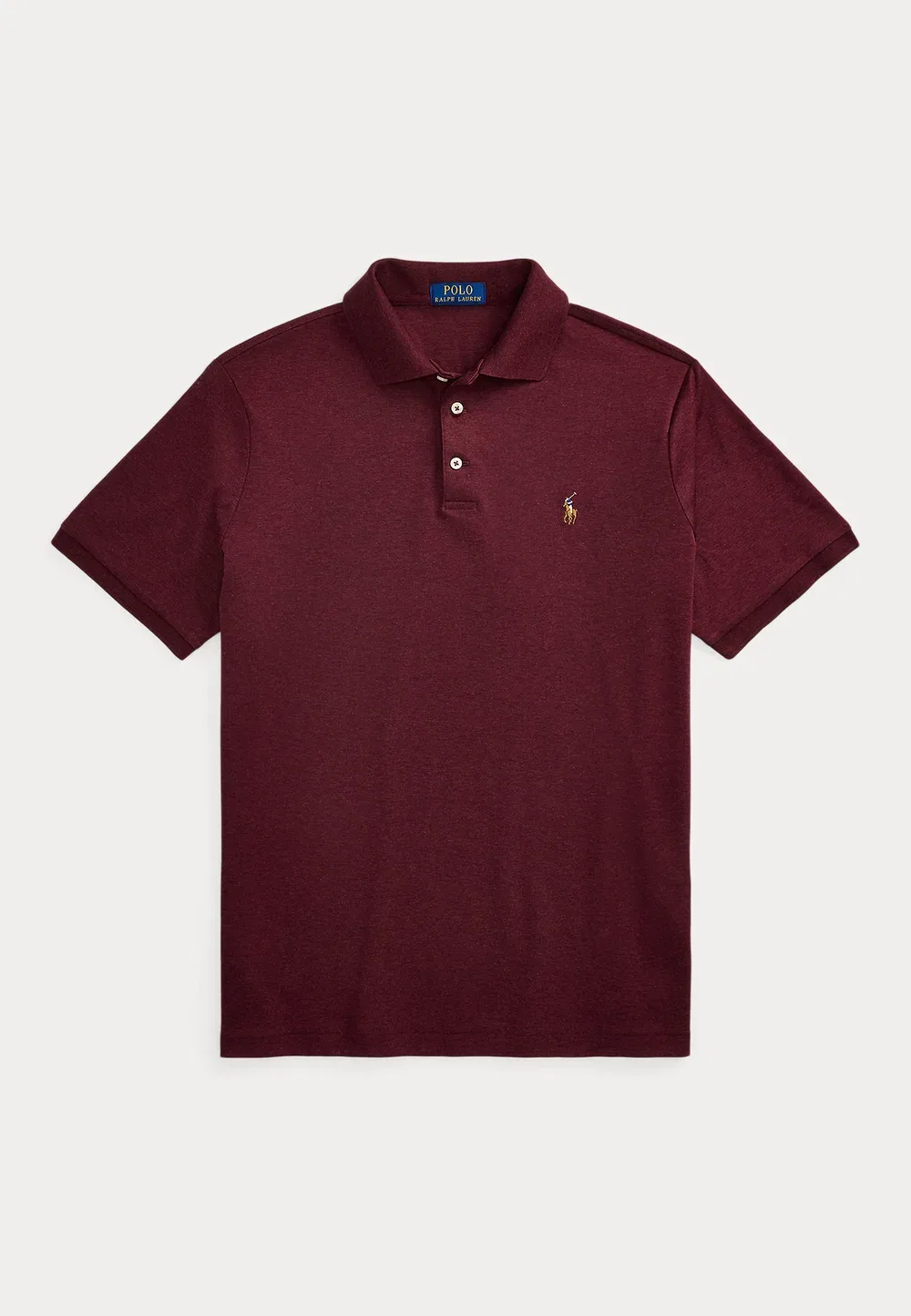 Поло-Рубашка из мягкого хлопка приталенного кроя, сшитая на заказ Polo Ralph Lauren, Spring Wine Heather — фото 4