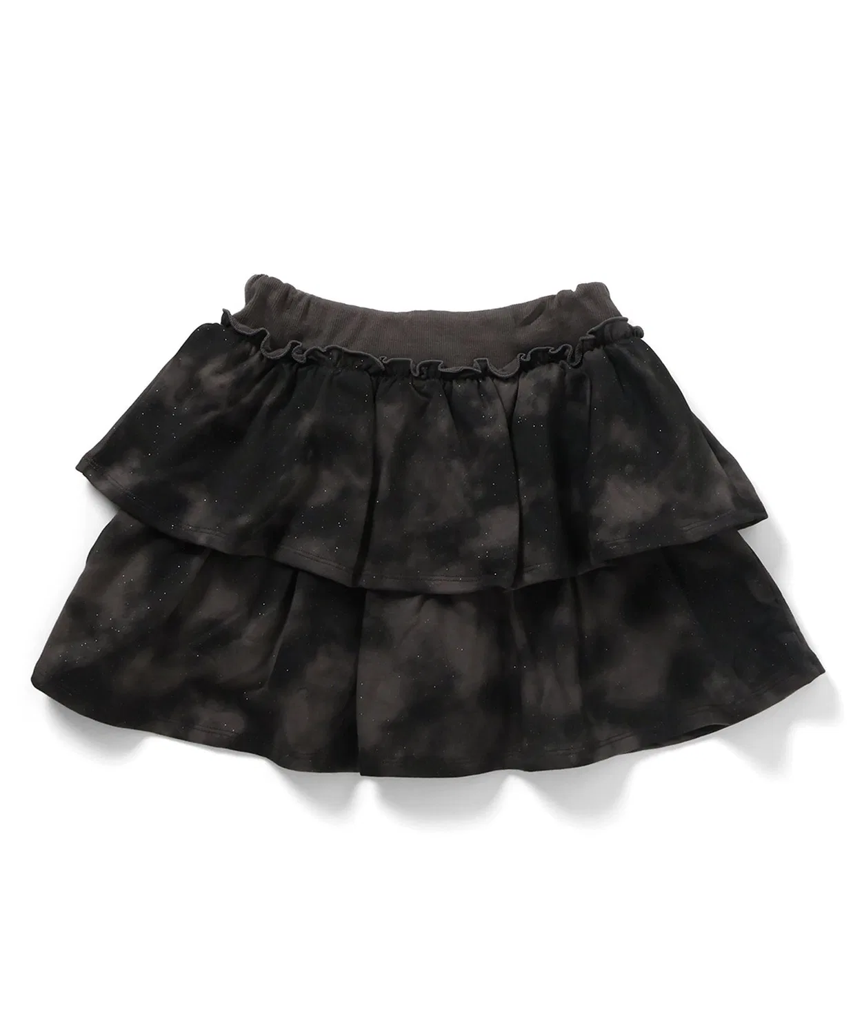 Детская юбка-шорты с блестками и воланами, модель Glitter Lame Mini Fleece Frill Suka-pan, algy, Saks Blue — фото 3