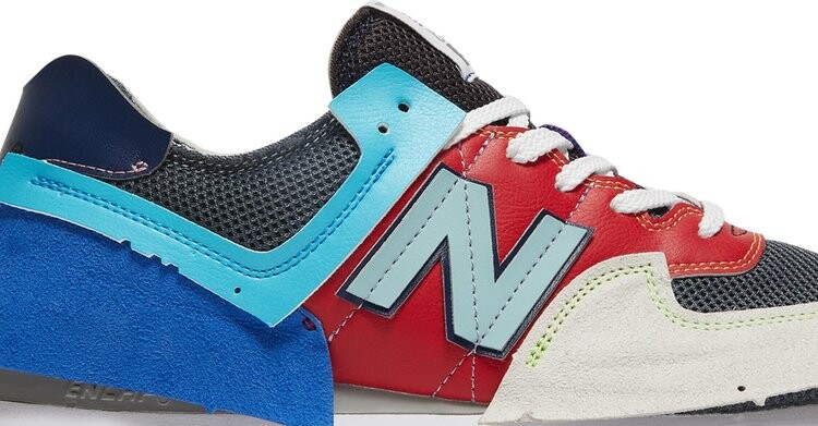 Кроссовки New Balance х Jaden Smith Surplus Materials 574, белый/красный/синий — фото 3