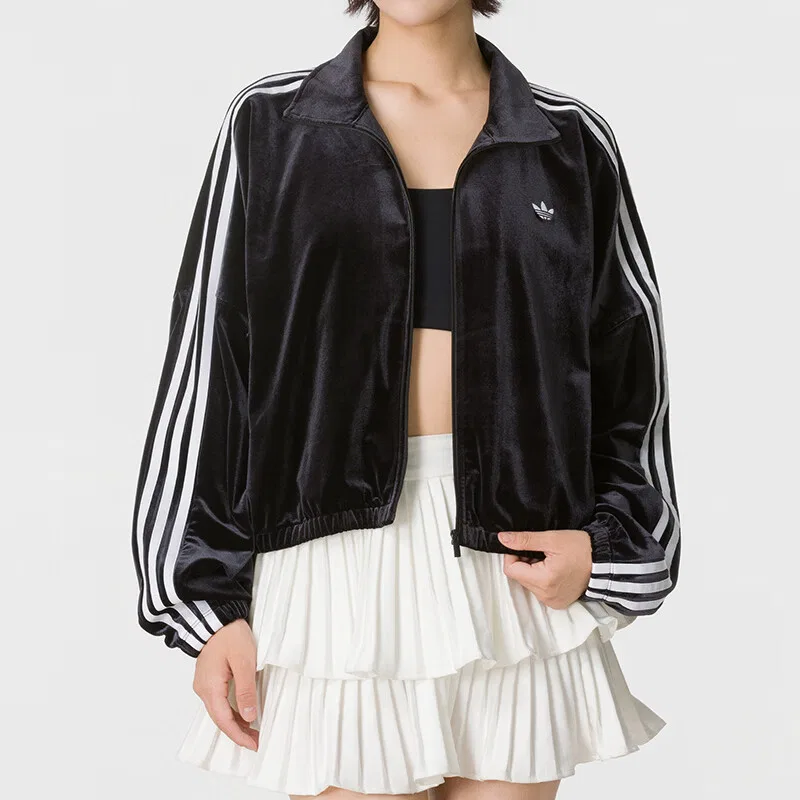Женская куртка с велюровым покрытием Adidas Originals, Black — фото 4
