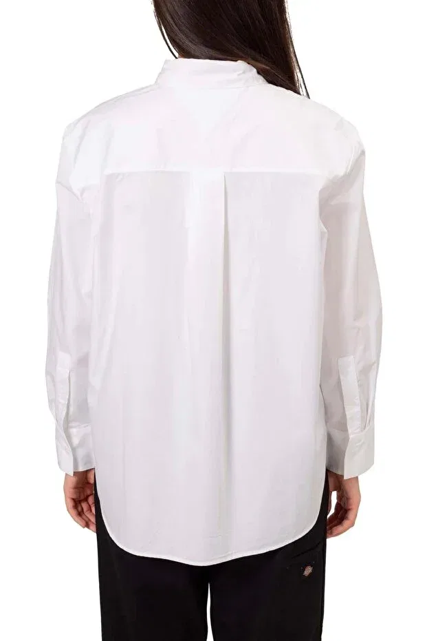 Женская рубашка из поплина с длинным рукавом Tommy Hilfiger, Th Optic White — фото 3