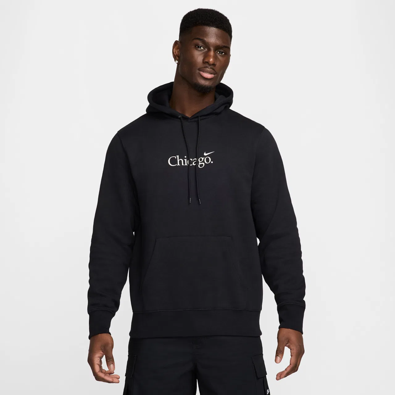 Мужское худи Chi Club Pullover BB Nike, черный/белый