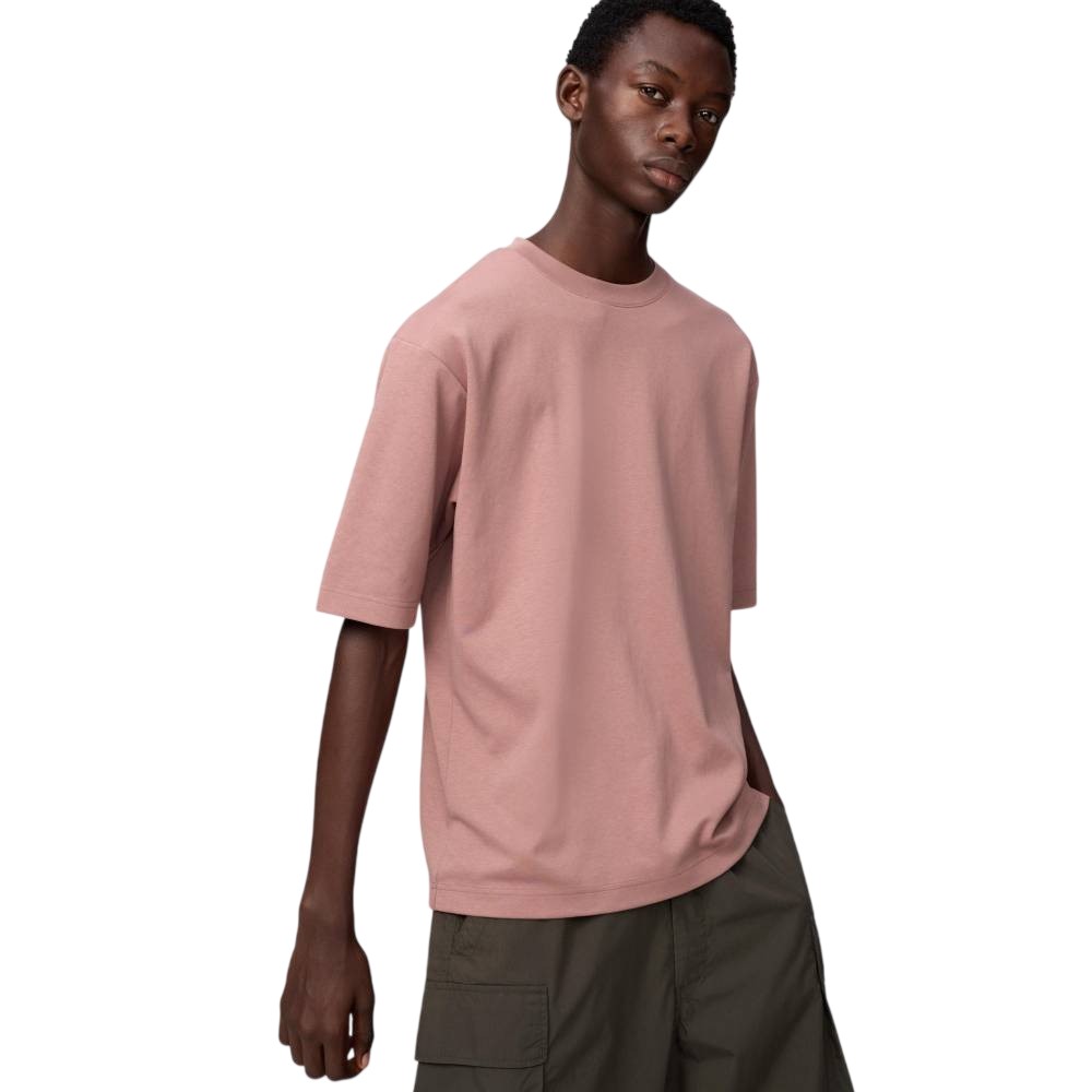 Футболка Uniqlo AIRism Cotton Oversized Crew Neck, 11 розовый