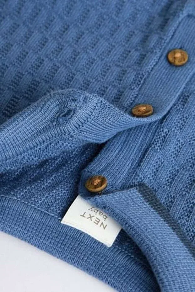 Детский комбинезон для девочек с длинным рукавом Next Baby, Blue — фото 4