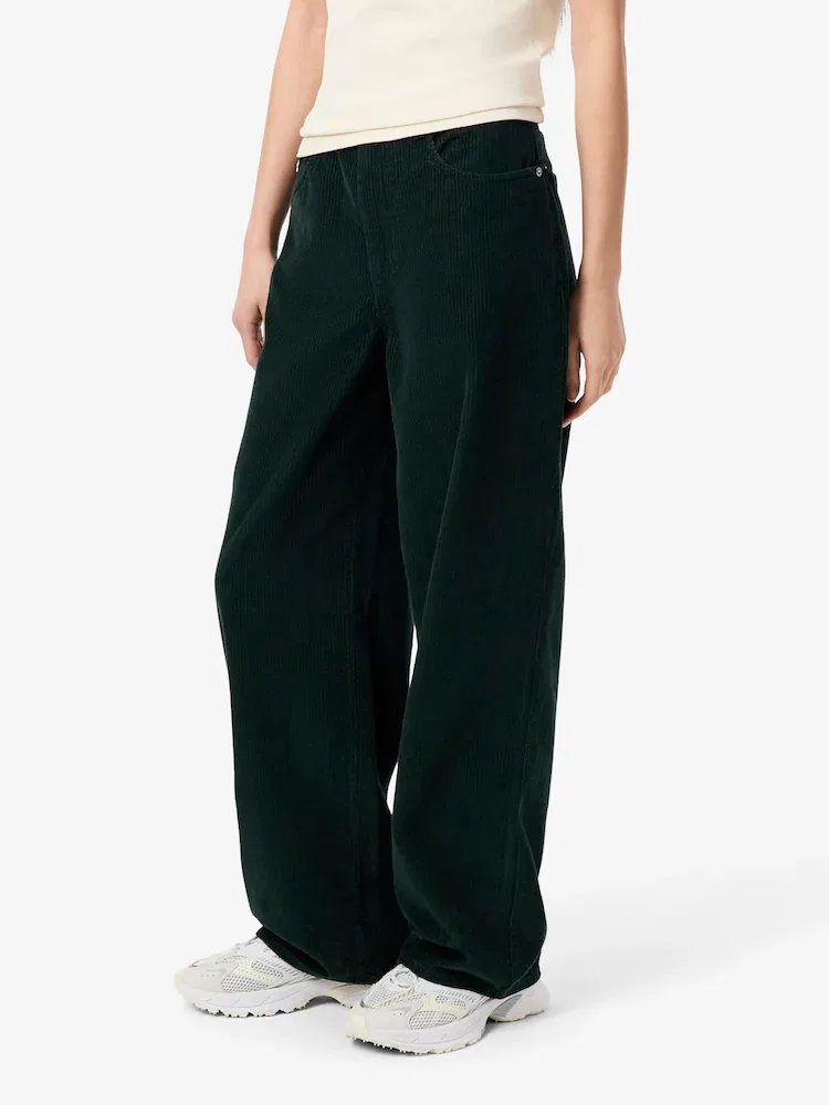 Брюки вельветовые LACOSTE широкие, женские, хлопок — фото 2