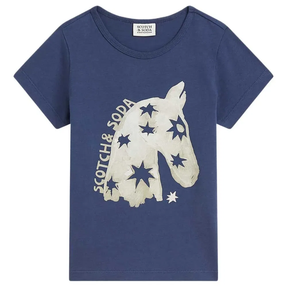 Детская футболка для девочек с принтом 184647 Scotch & soda, Blue