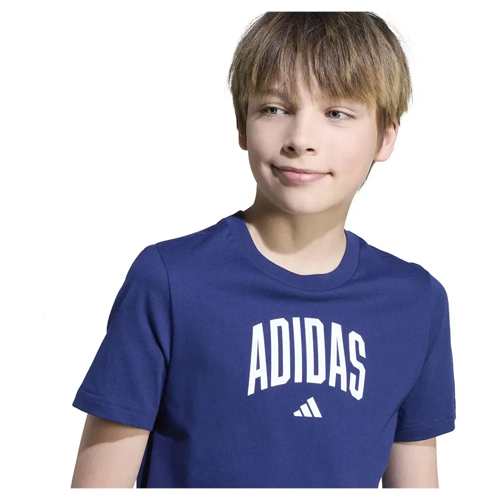 Футболка с коротким рукавом Collegiate Graphic Adidas, синий — фото 4
