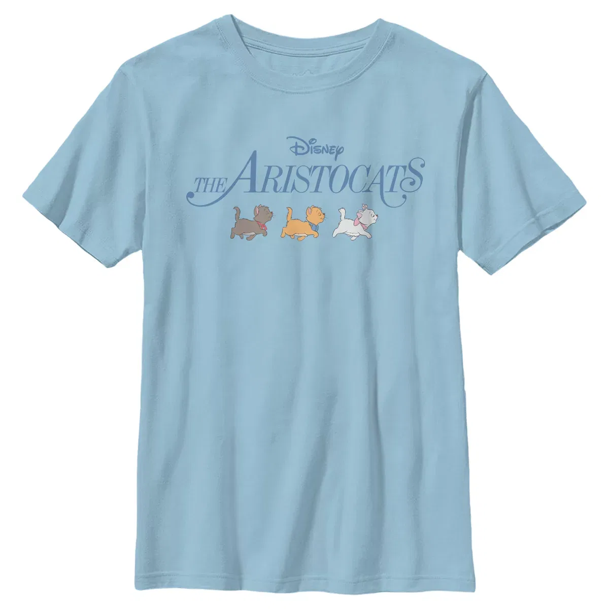 Детская футболка с принтом Aristocats Kitten Strut Movie Logo Disney, Light Blue