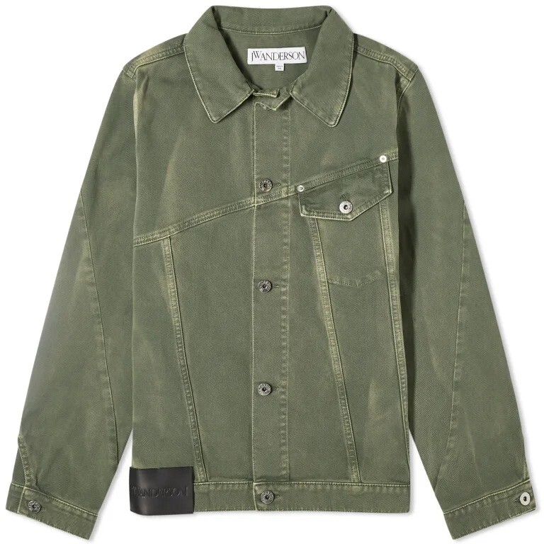 

Куртка Jw Anderson Twisted Denim, зеленый