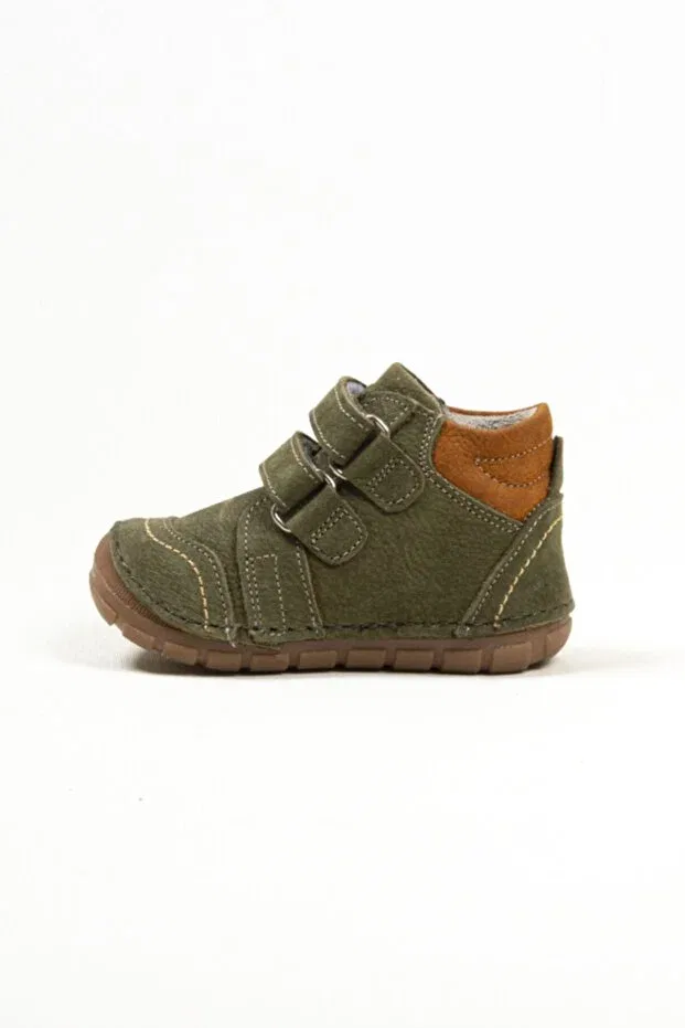 Детская обувь для первых шагов из натуральной кожи Ewen Tomm, Dark Green — фото 2
