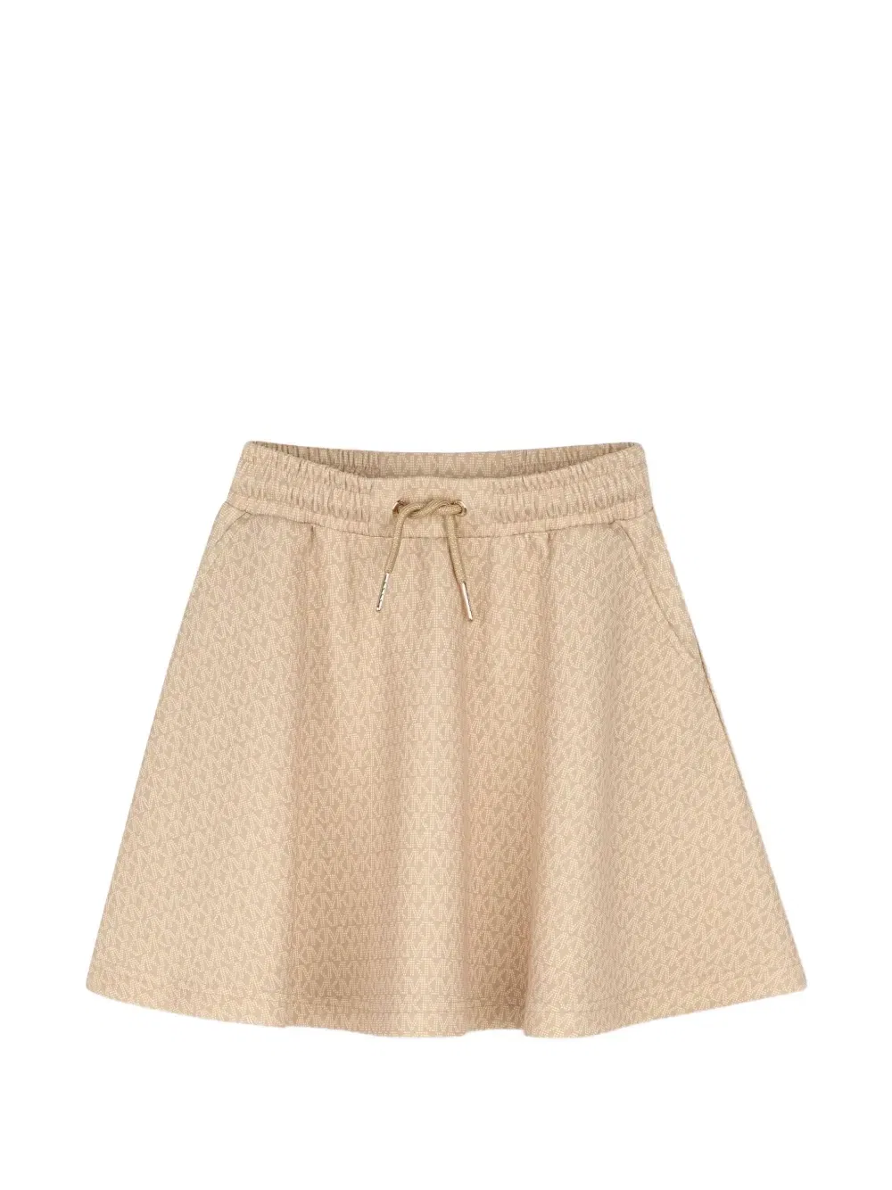 Юбка с кулиской и монограммой Michael Kors Kids, бежевый