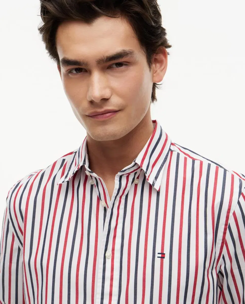 Мужская рубашка из поплина с принтом Tommy Hilfiger, Red — фото 3