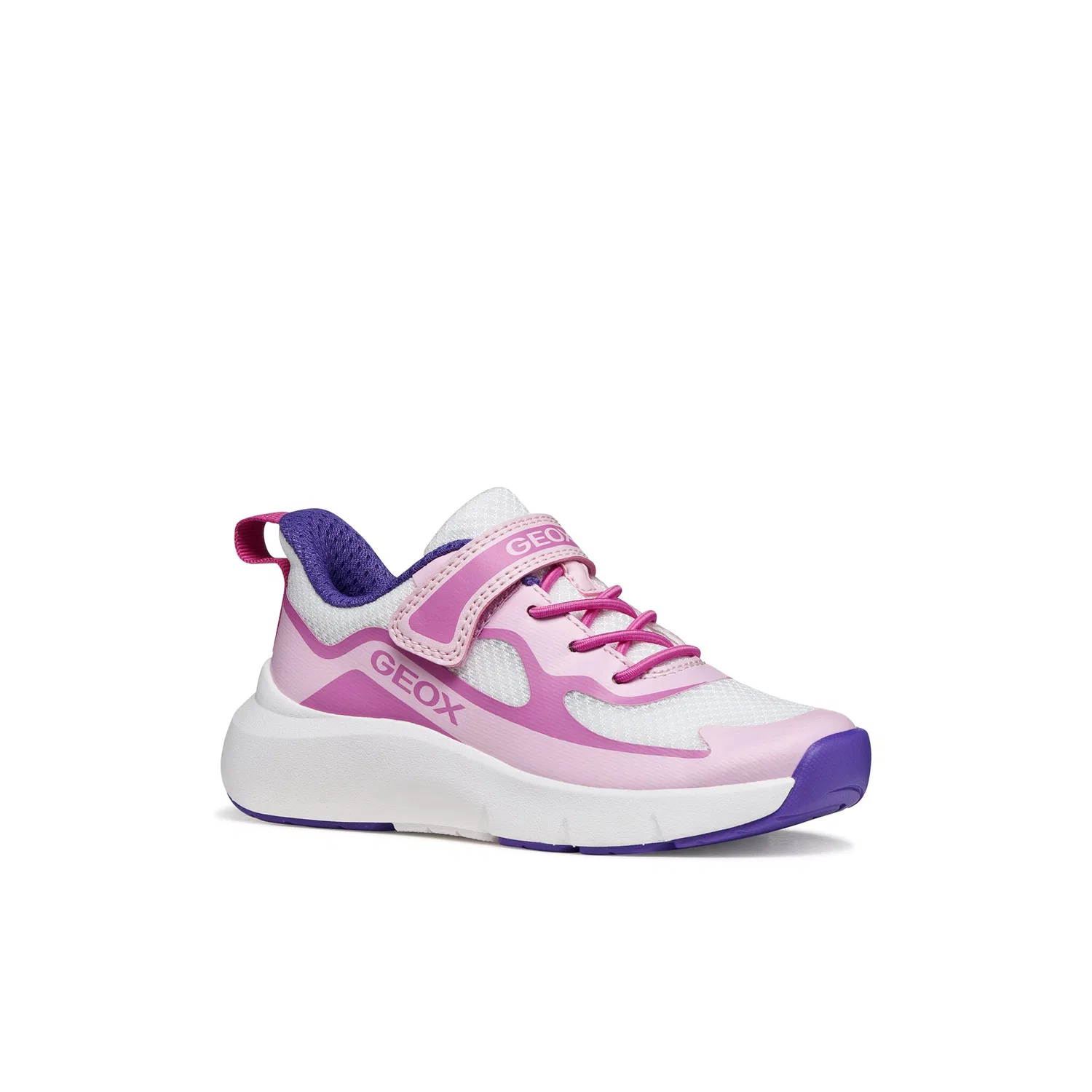 Детские кроссовки-слипперы с мембраной Geox, Pink/White