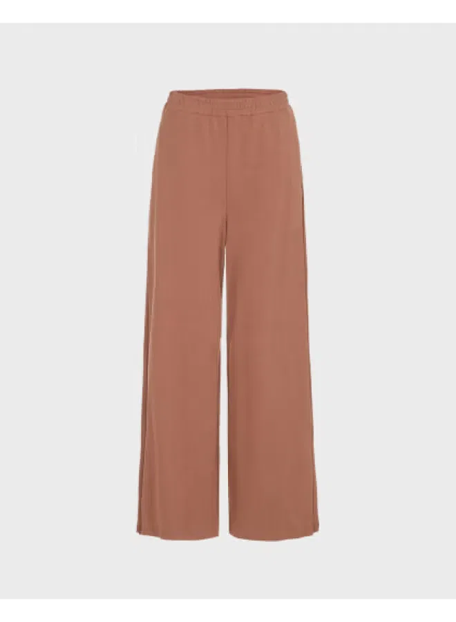 Брюки хлопковые широкие с разрезом на молнии Zara, сандаловый