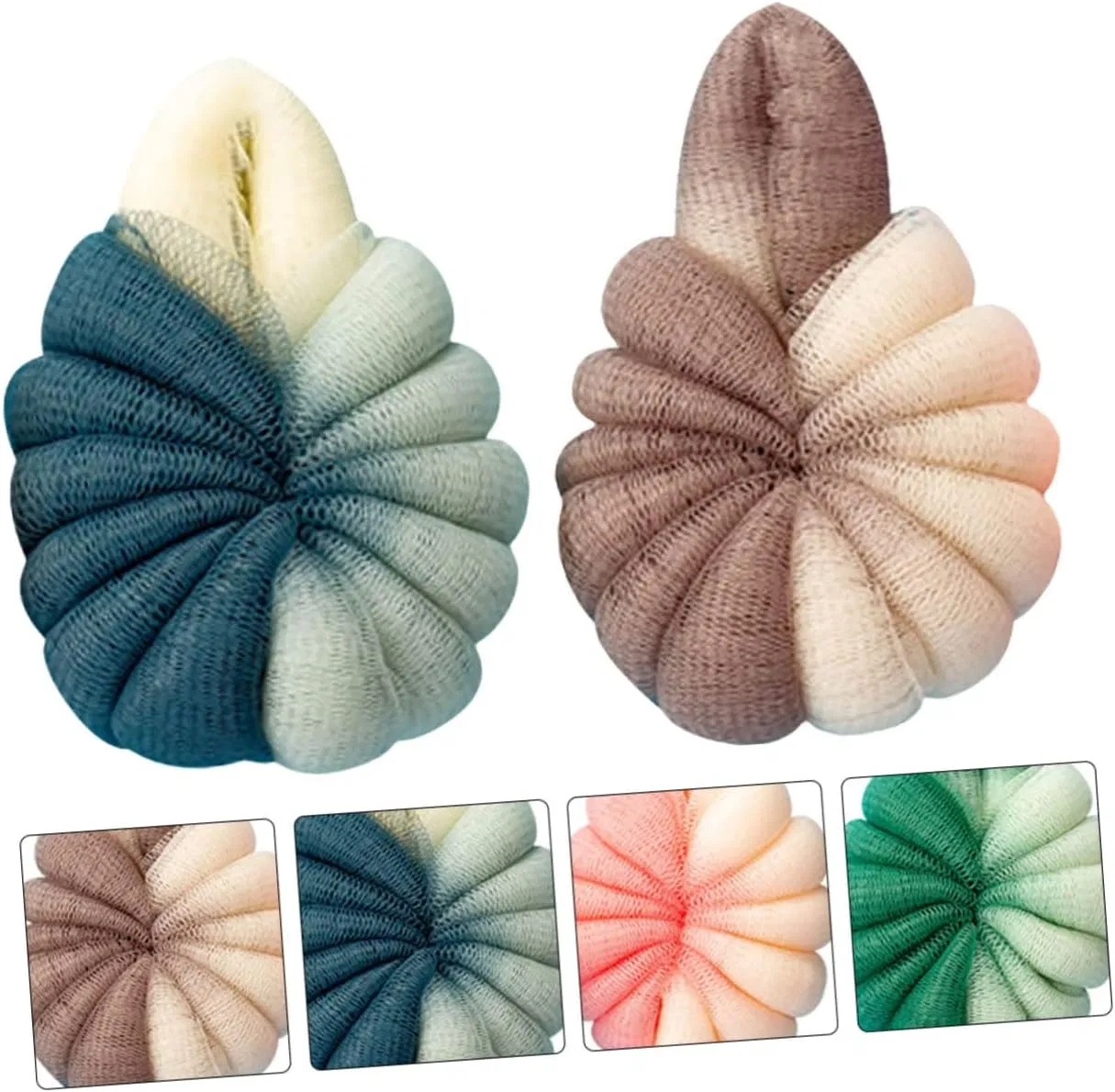 Мочалка для душа Minkissy, 6 шт, 14x10x18 см, мультиколор — фото 2