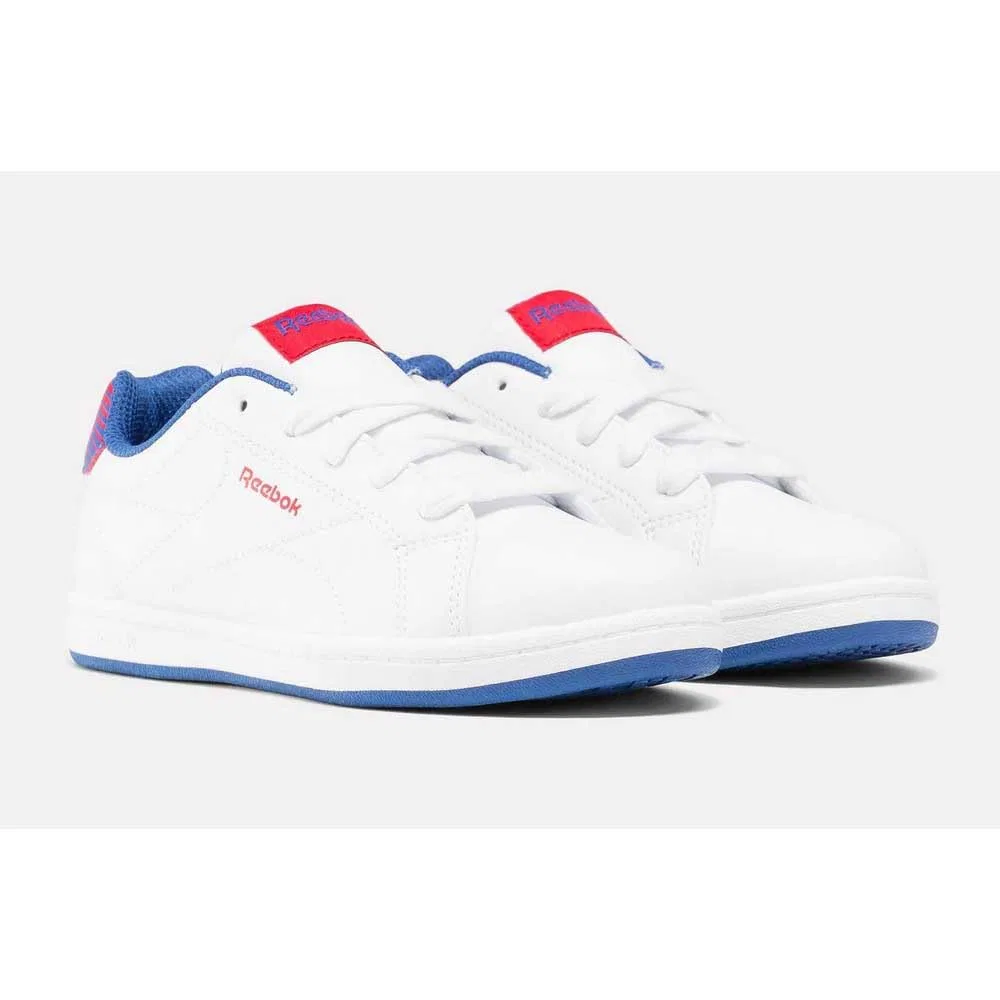 Детские кроссовки для мальчиков с переливающимся покрытием Rbk Royal Complete Cln 2.0 Reebok, White Boundlessblue Vectorred — фото 4