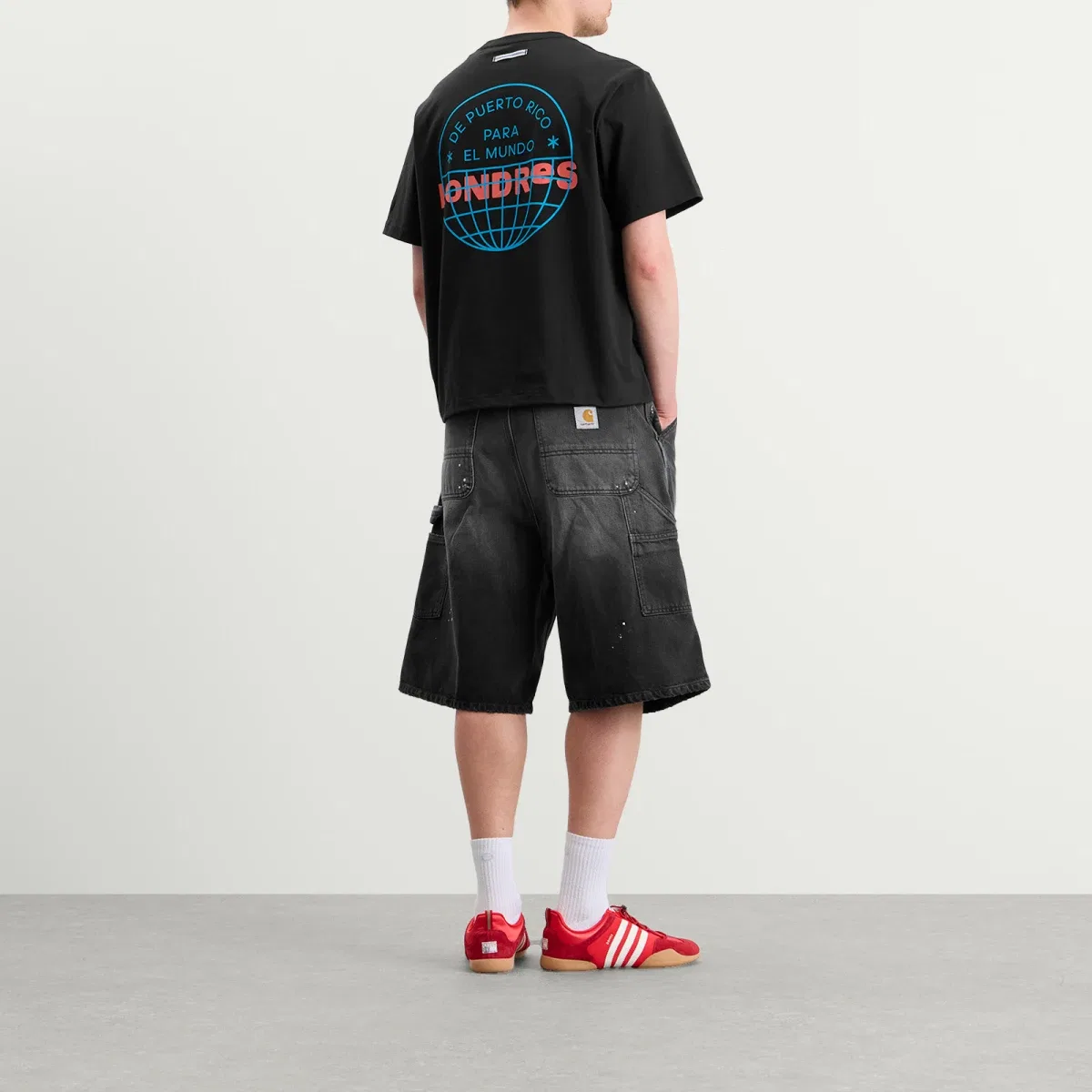 Футболка с принтом X Bad Bunny London Tour Merch Adidas, Black — фото 4