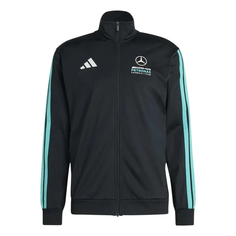 Мужской свитшот с длинным рукавом и фирменными 3 полосами adidas, Черный
