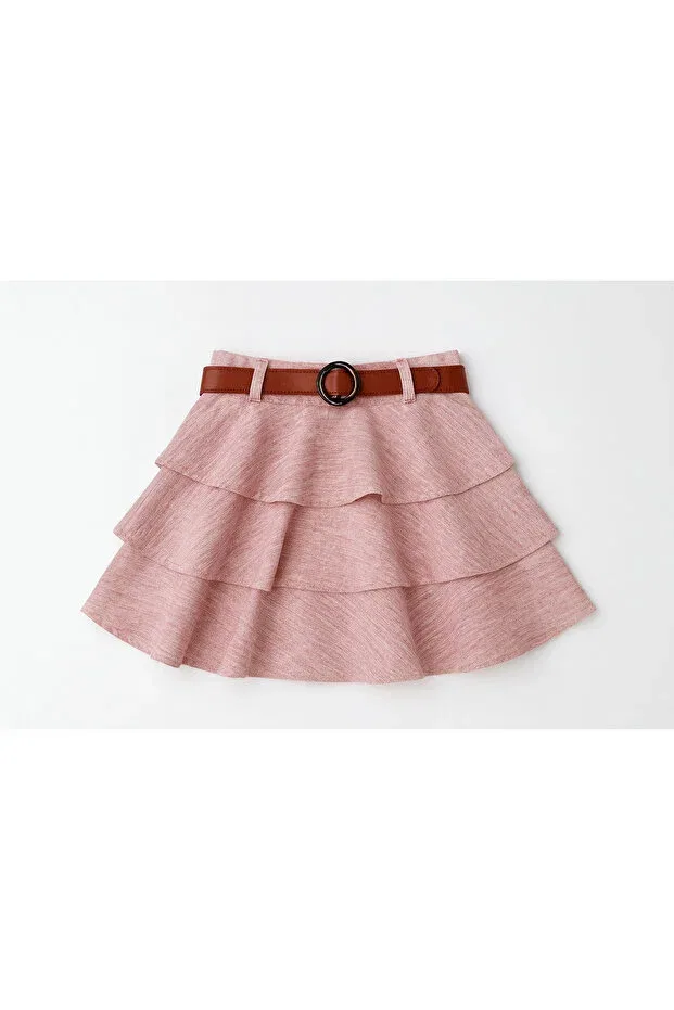 Детский комплект из жилета и юбки-платья для девочек хлопковый Tinytrends, Pink — фото 2