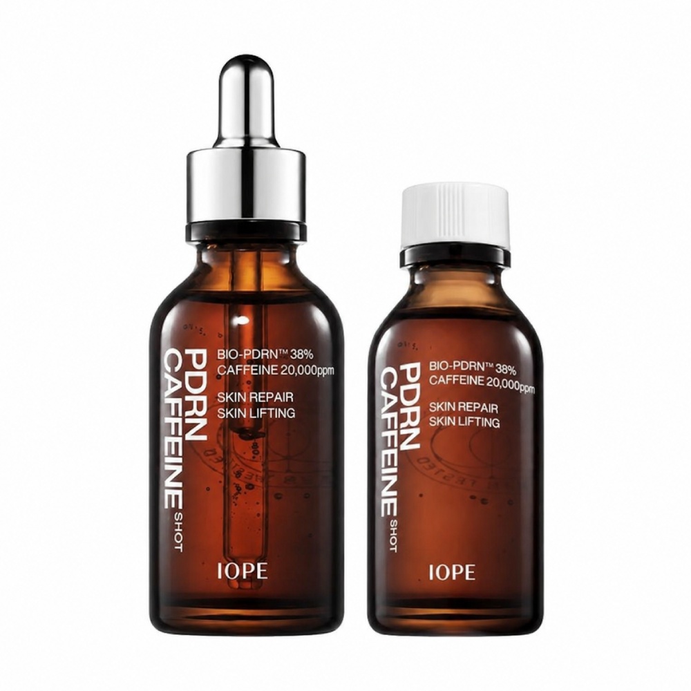Набор сыворотки IOPE PDRN Caffeine Shot, 30 мл + сменный блок 30 мл