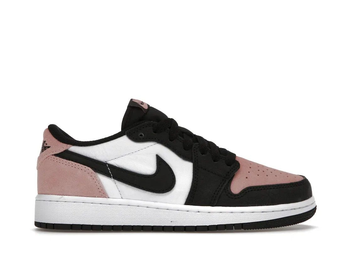 Детские кроссовки с низким верхом Jordan 1 Low OG Bleached Coral Jordan, Black/Bleached Coral-White-Grey Fog