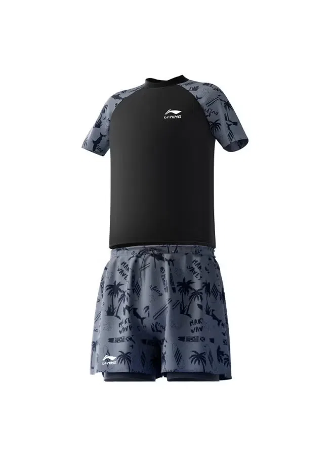 Комплект плавок для мальчиков с очками и шапочкой для плавания Li-Ning, черный — фото 2