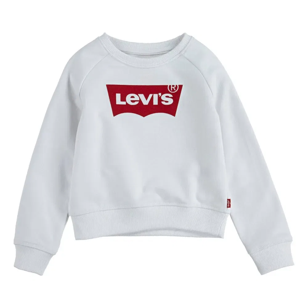 Детский свитшот для девочек с логотипом Levi's, White