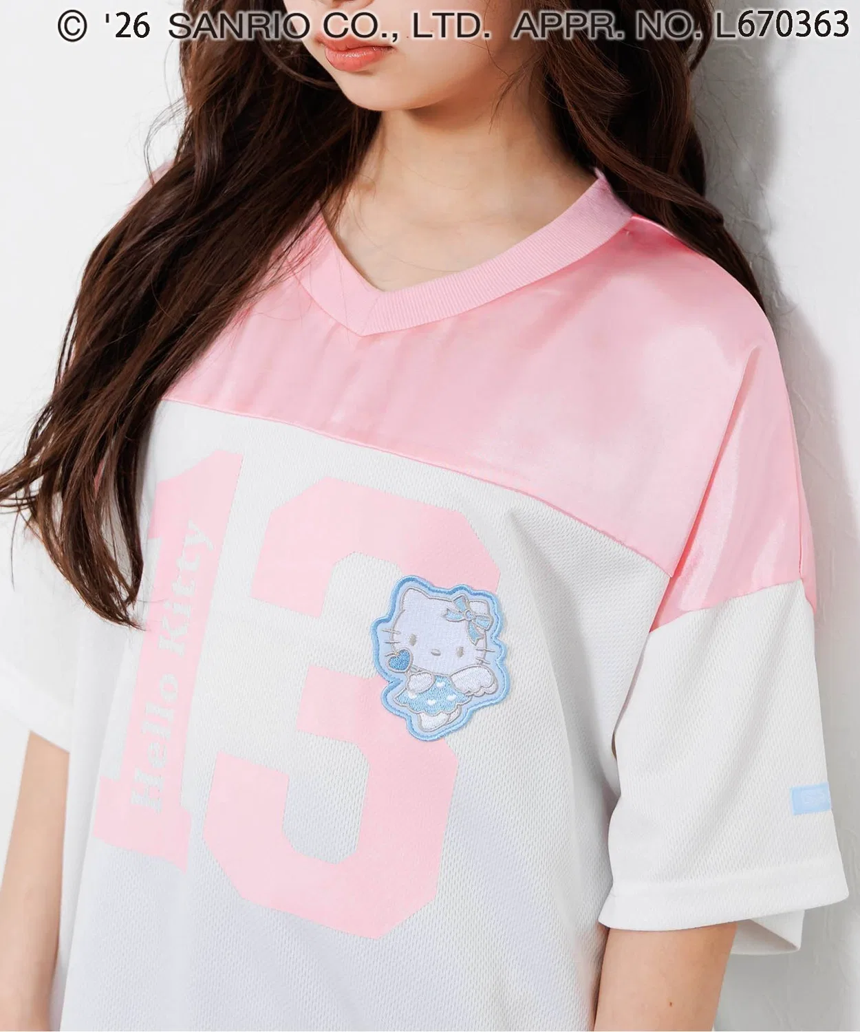 Детское платье для девочек с принтом Hello Kitty, модель Angel Satin Mesh Mini, algy, Sax Blue — фото 4