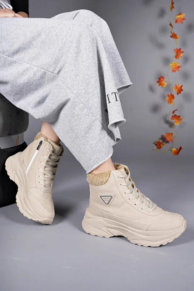 Детские ботинки для девочек с водозащитой Riccon, Beige — фото 4