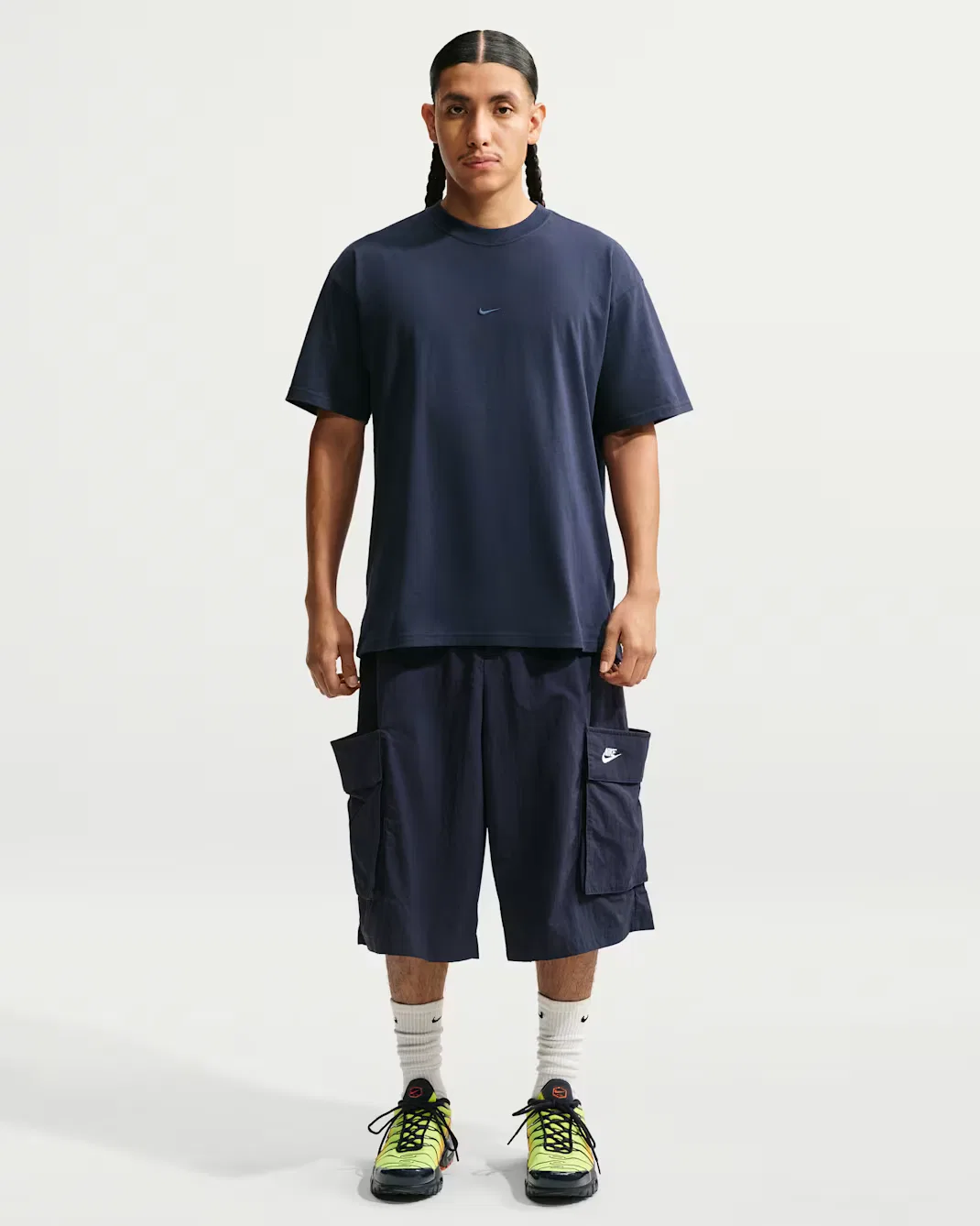 Мужская свободная футболка Nike Sportswear, Obsidian — фото 4