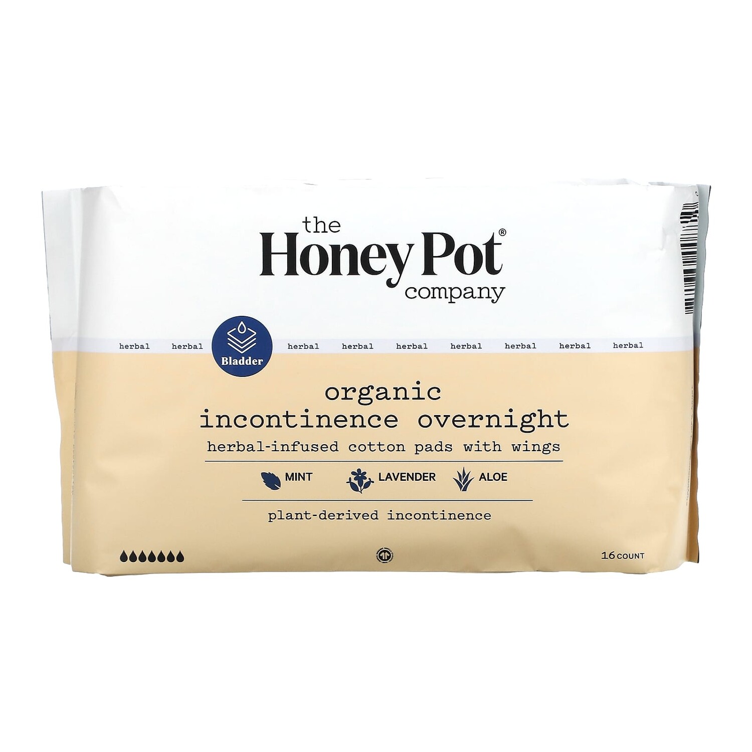 

Ватные Диски The Honey Pot Company на травах с крыльями