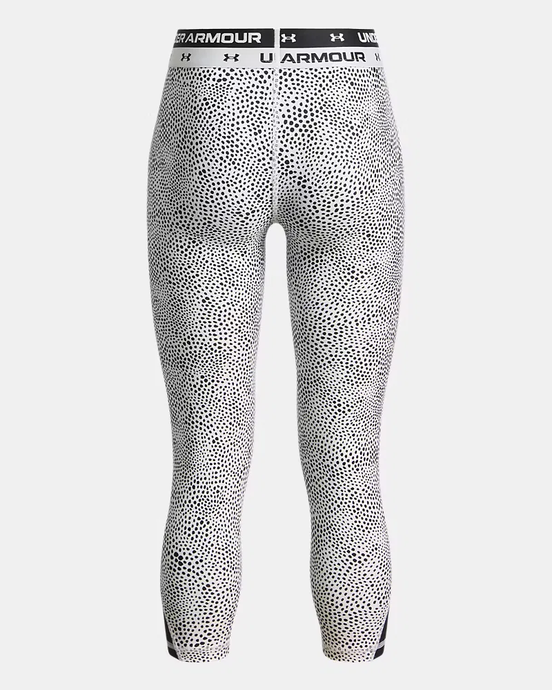 Укороченные леггинсы 51 см с широким поясом HeatGear Armour UnderArmour, Black/White — фото 2