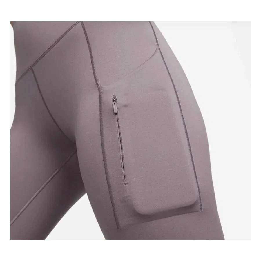 Женские спортивные леггинсы с высоким поясом Dri-Fit Go Firm-Support High-Waisted 7/8 Running, Nike, Фиолетовый — фото 4