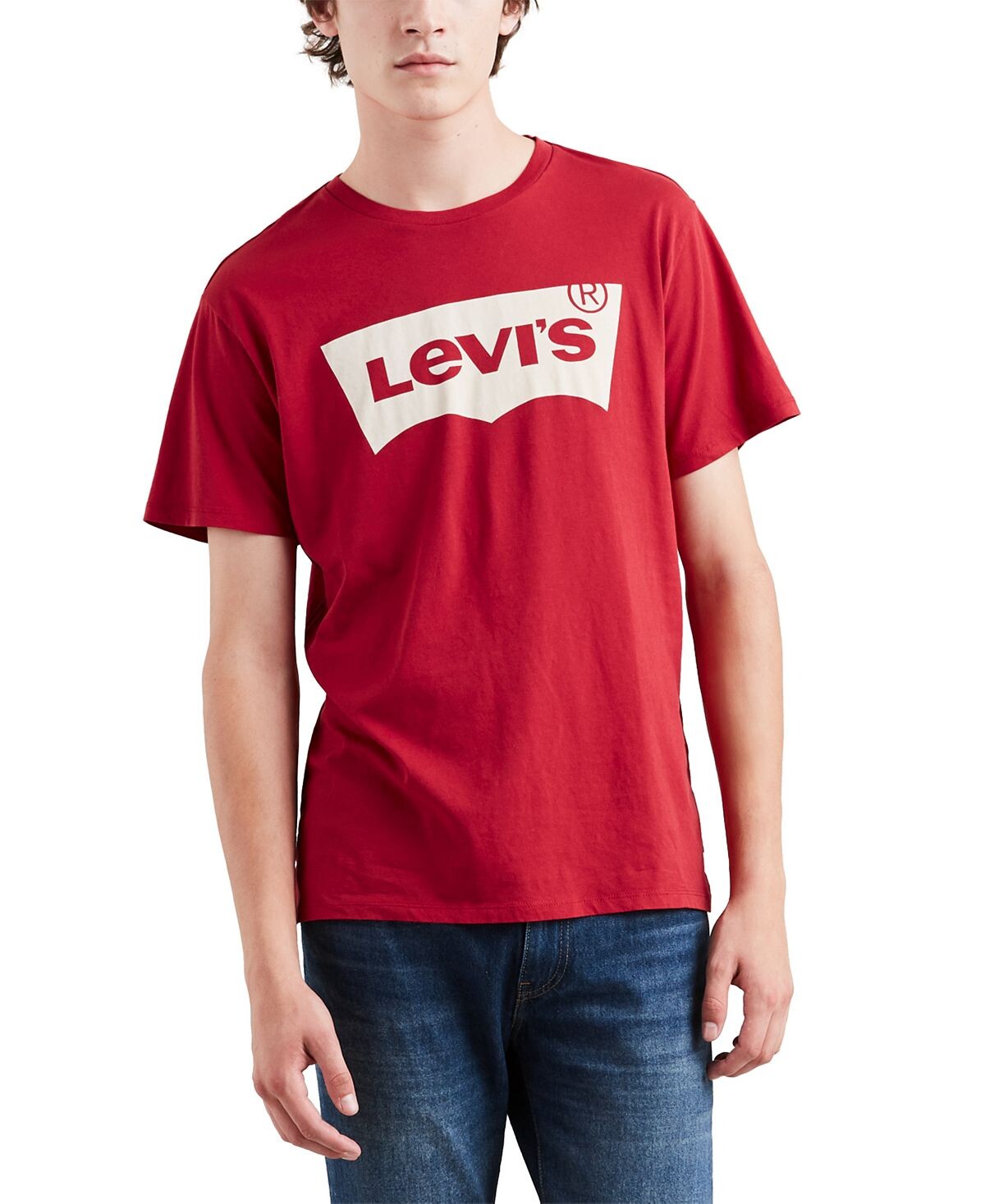 

Мужская футболка с коротким рукавом и логотипом batwing Levi's, Красный, Мужская футболка с коротким рукавом и логотипом batwing Levi's