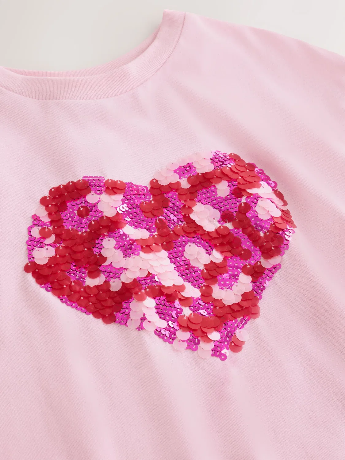 Футболка с пайетками Heart Next, Pink Animal — фото 3