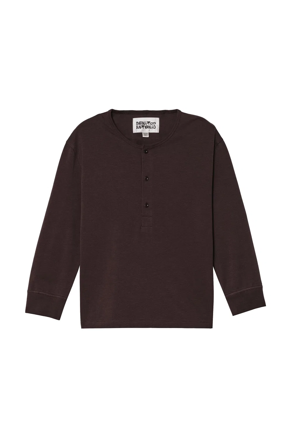 Укороченная футболка Henley ZARA, Brown — фото 2