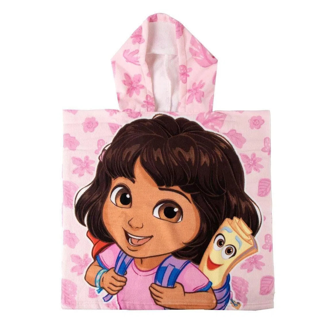 Детский микрофибровый пончо с капюшоном Dora Nickelodeon, Hellrosa