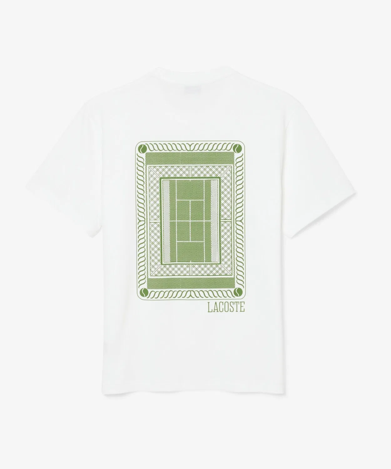 Мужская футболка с принтом Heavyweight Court Graphic Backprint LACOSTE, White