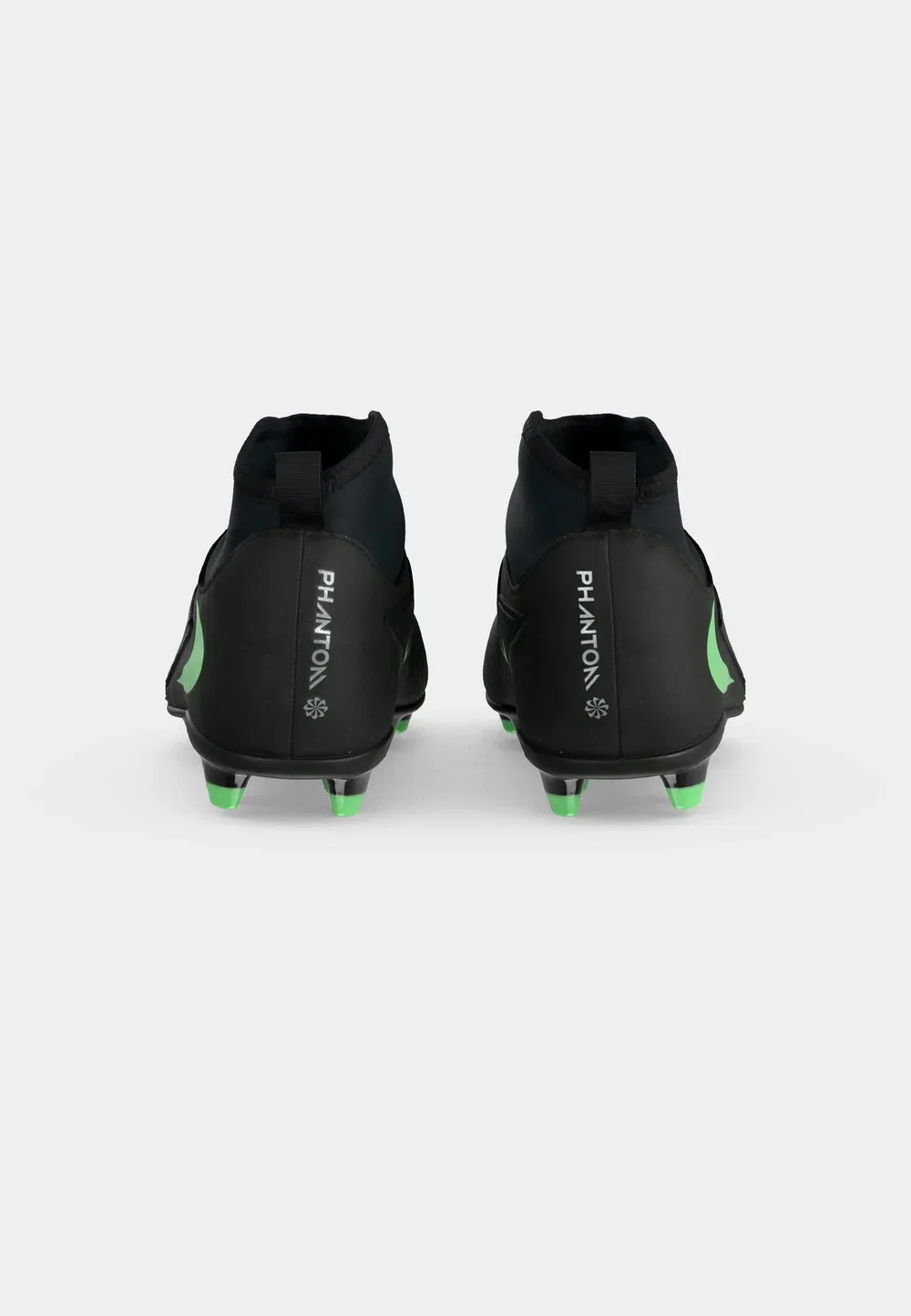 Футбольные бутсы Jr Phantom 6 High Club FG/MG унисекс для искусственной травы Nike Performance, Black/Illusion Green — фото 4