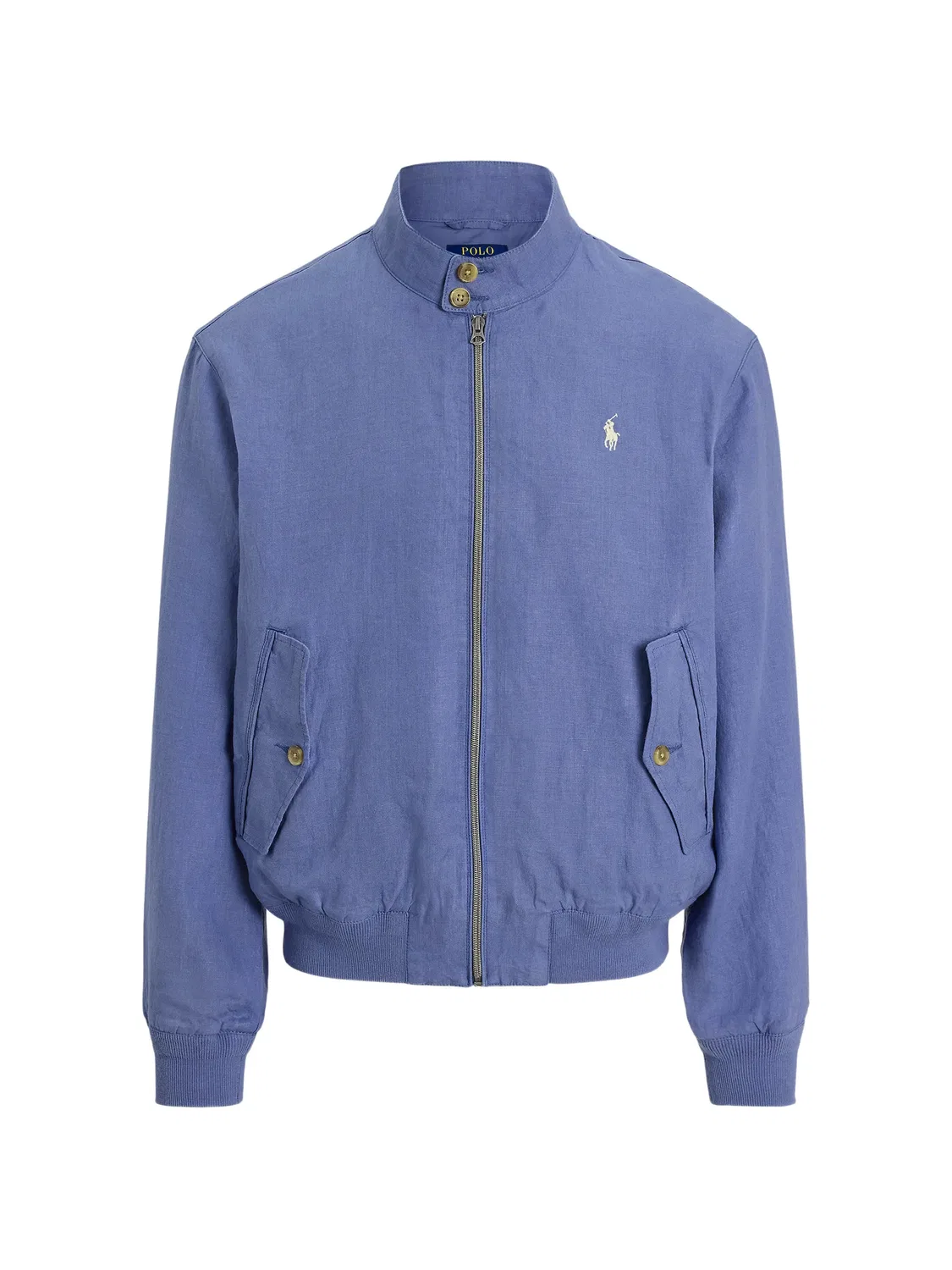 Ветровка синяя с вышитым логотипом Polo Ralph Lauren, синий
