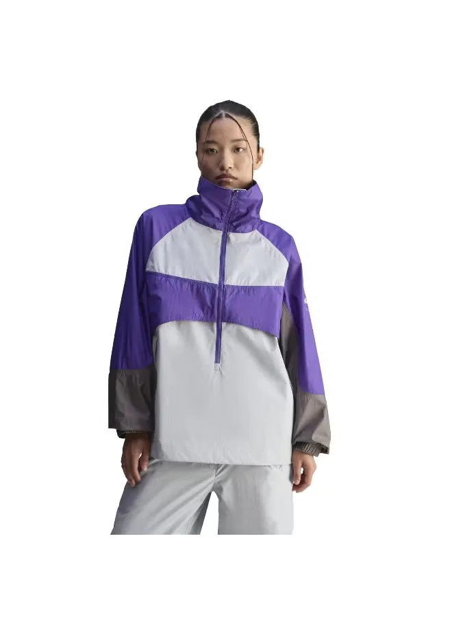 Куртка свободного кроя с капюшоном Mccartney Adidas, альпийский фиолетовый — фото 2