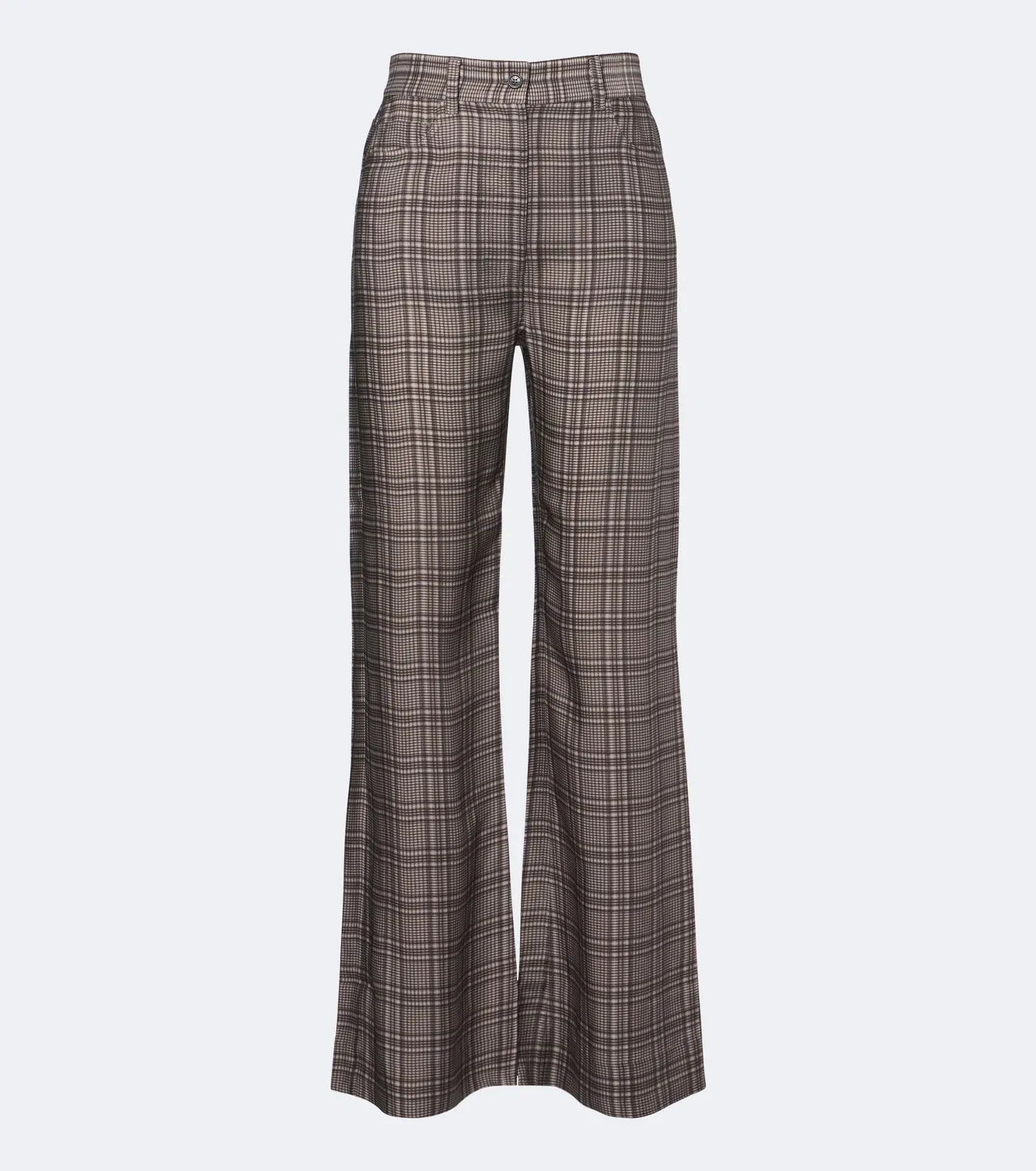 Широкие брюки в клетку Acne Studios, серый
