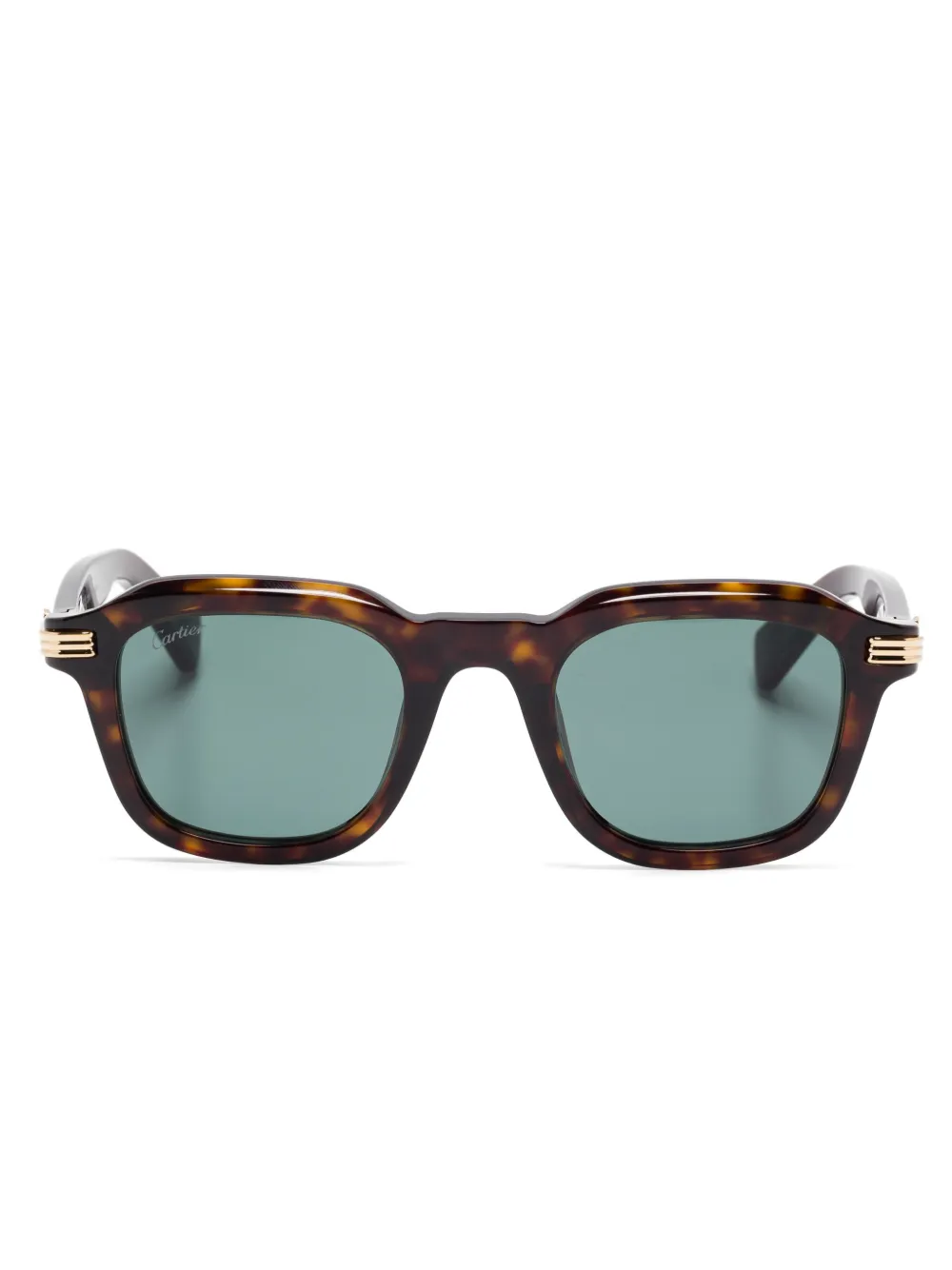 

Солнцезащитные очки в квадратной оправе Cartier, коричневый