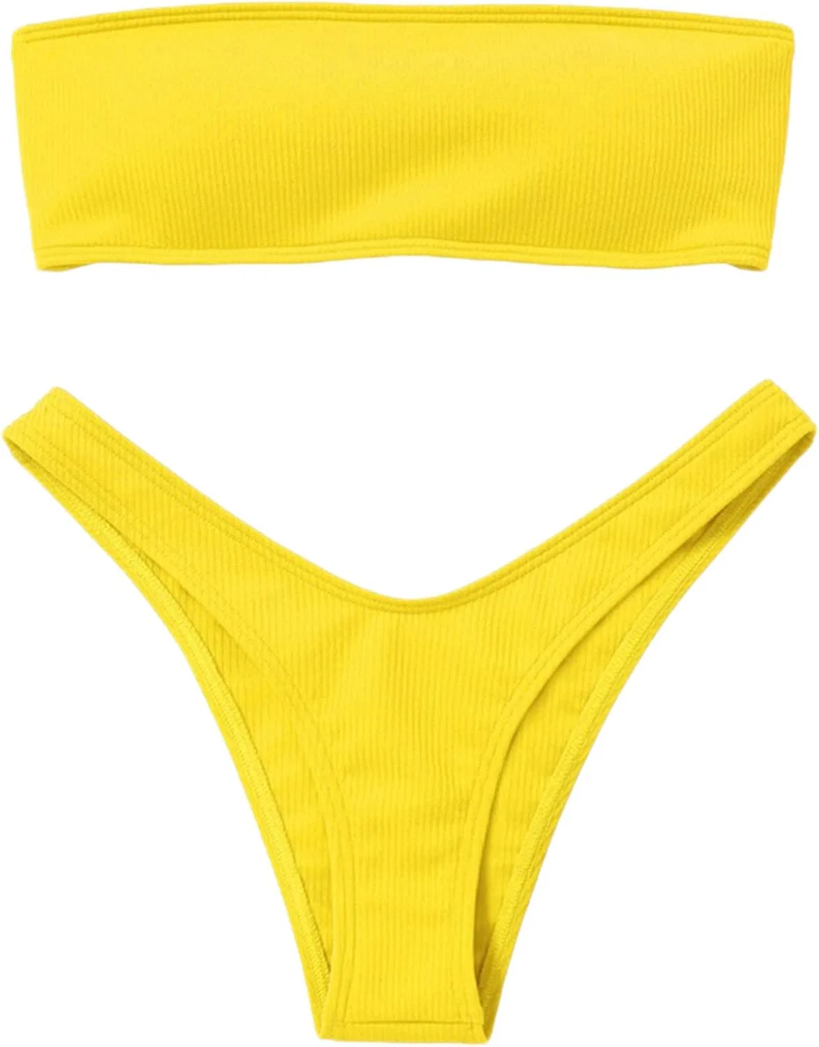 Женский бикини-комплект с принтом High Cut, Yellow