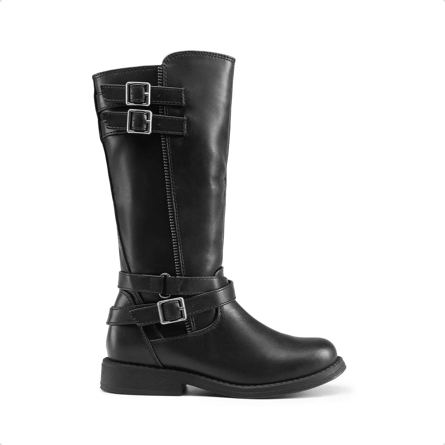 Детские сапоги для девочек с высоким голенищем DREAM PAIRS, Black — фото 2