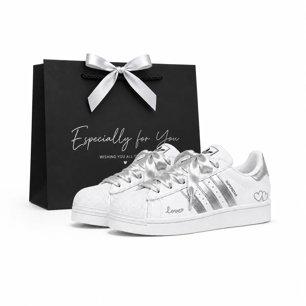 Детские кроссовки для скейтбординга с низким верхом Superstar 2, Adidas Originals, Silver