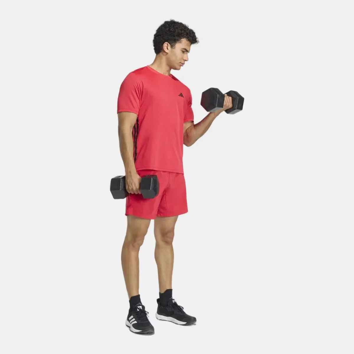 Мужская футболка с принтом Workout Essentials adidas, Красный — фото 3