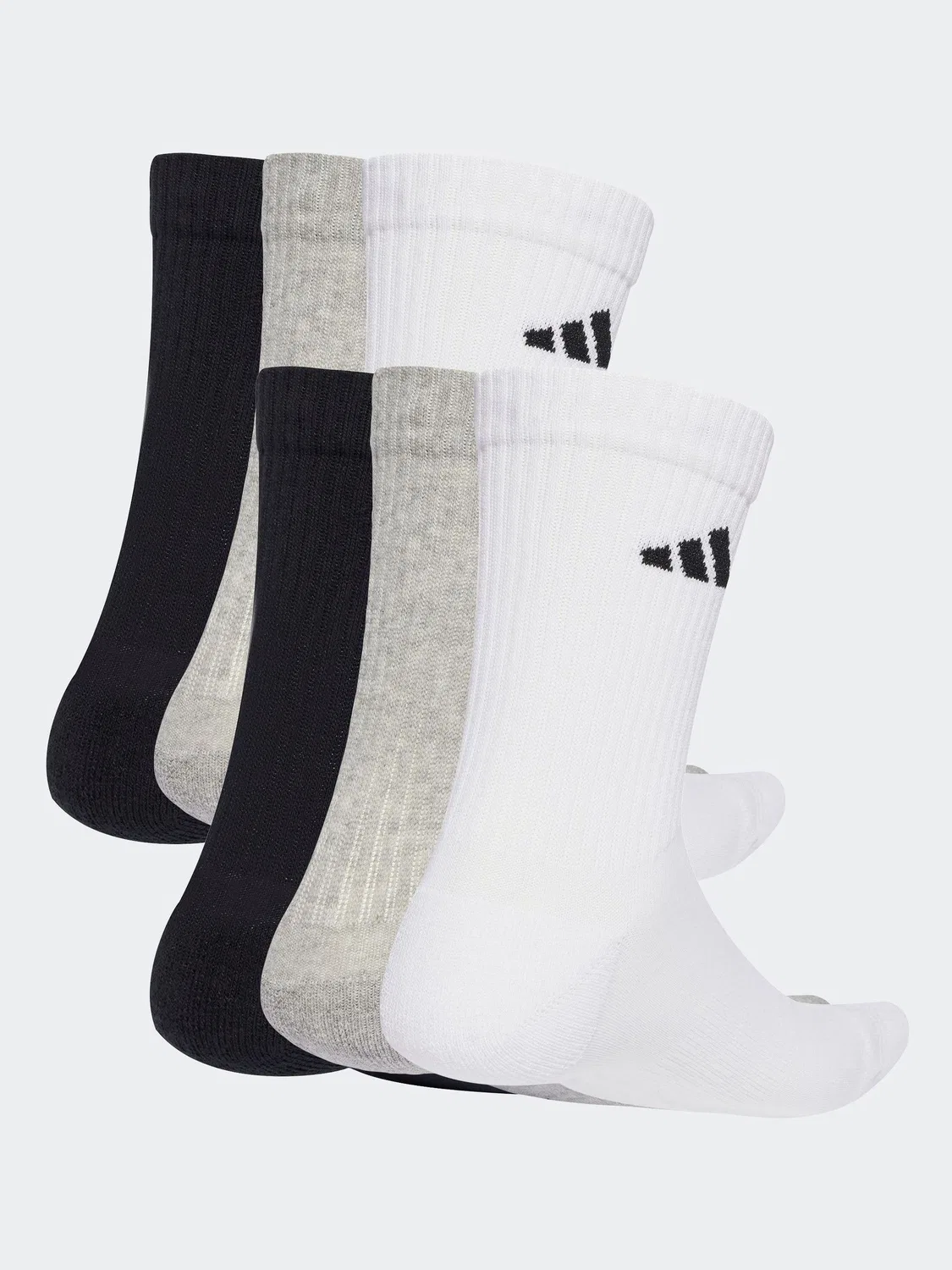 Носки повседневные Crew Socks 6 Pack adidas, белые — фото 2